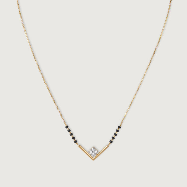 Geometric Allure 14KT Gold & Diamond Necklace 4