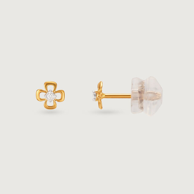 Dazzling Daisy 14 Kt Gold and Diamond Stud Earrings 5