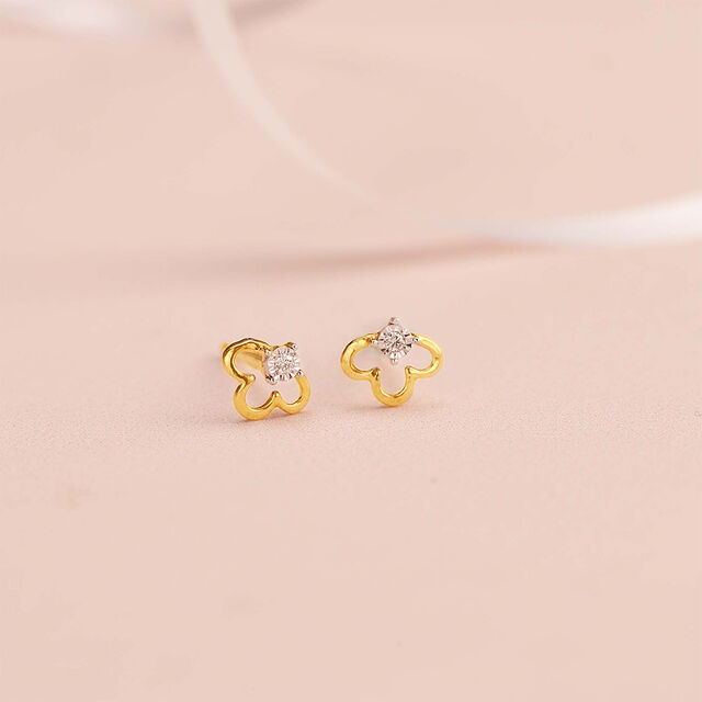 Lucky Clover Stone Studs Lucky Clover Stone Studs