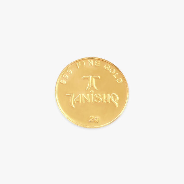 2 gram 24 Karat Gold Coin with Ganesha Motif 