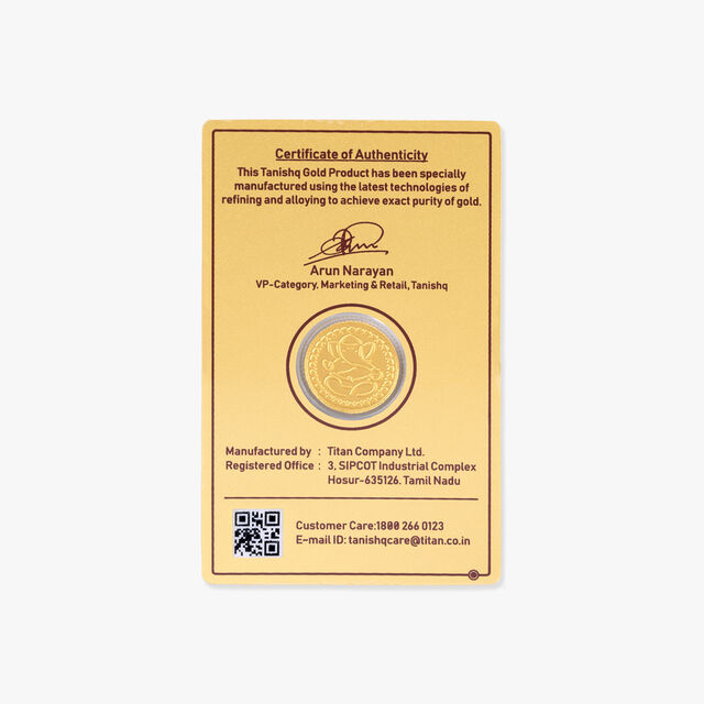 2 gram 24 Karat Gold Coin with Ganesha Motif 5