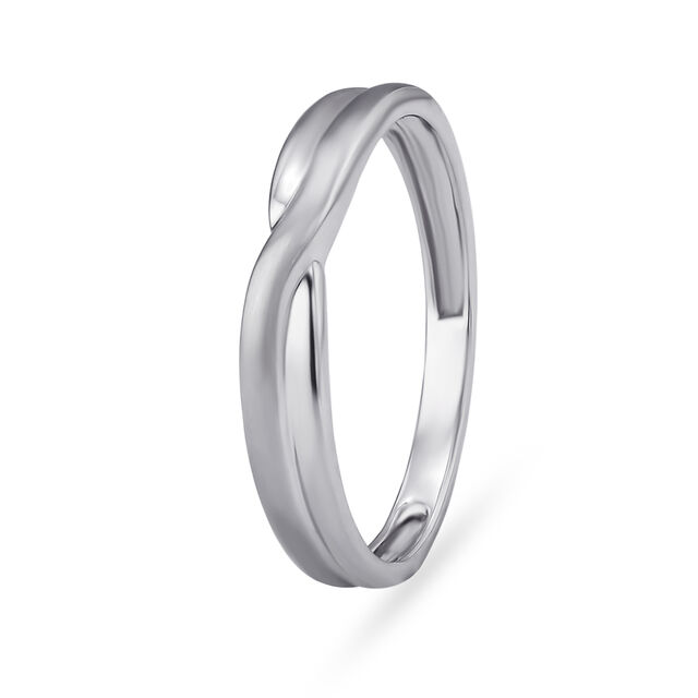 Tanishq Twist Detailed Men's Platinum Finger Ring,,hi-res 2