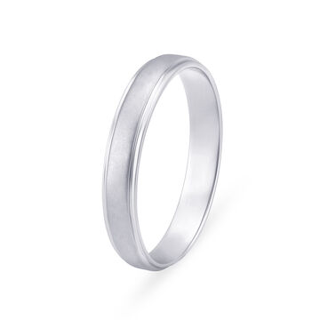 Elegant Textured Platinum Finger Ring