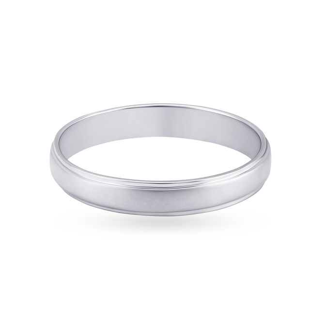 Elegant Textured Platinum Finger Ring,,hi-res