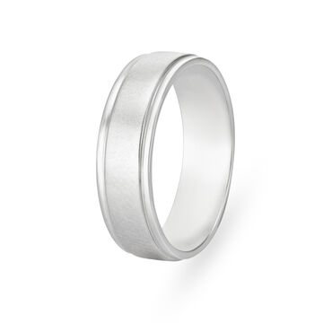 Sleek Minimalistic Platinum Ring for Men