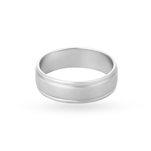 Sleek Minimalistic Platinum Ring for Men,,hi-res 2