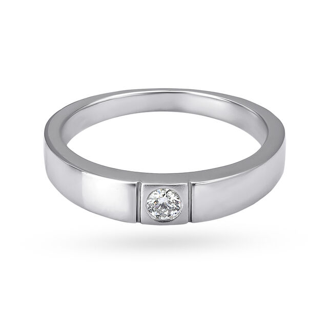 Platinum 950 and Diamond Finger Ring,,hi-res