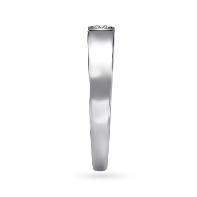 Platinum 950 and Diamond Finger Ring,,hi-res