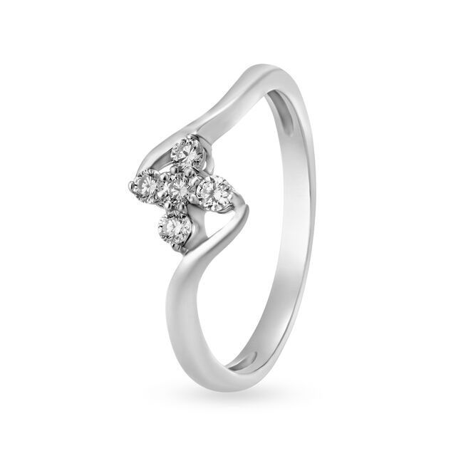 Beautiful 950 Pure Platinum And Diamond Ring,,hi-res