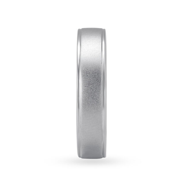 Sophisticated Textured Platinum Ring for Men,,hi-res 3
