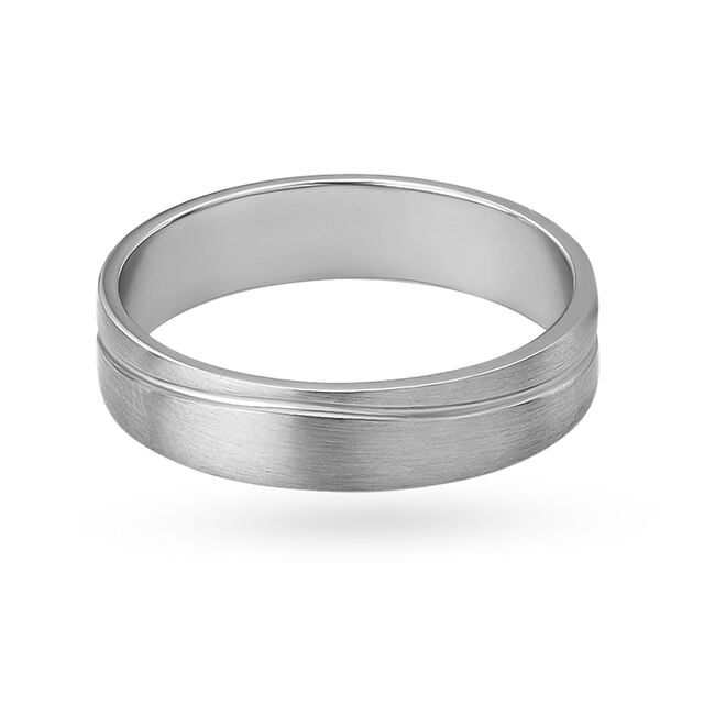 Buy Sleek Platinum Finger Ring for Men at Best Price | Tanishq US