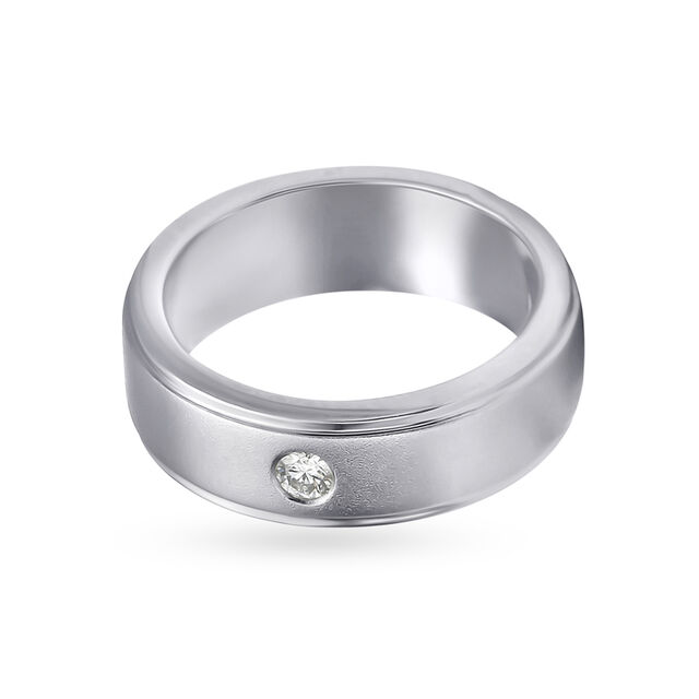 Handsome 950 Pure Platinum And Diamond Finger Ring