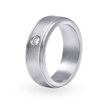 Handsome 950 Pure Platinum And Diamond Finger Ring