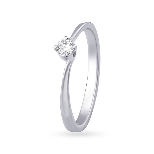 Classic 950 Pure Platinum And Diamond Finger Ring,,hi-res