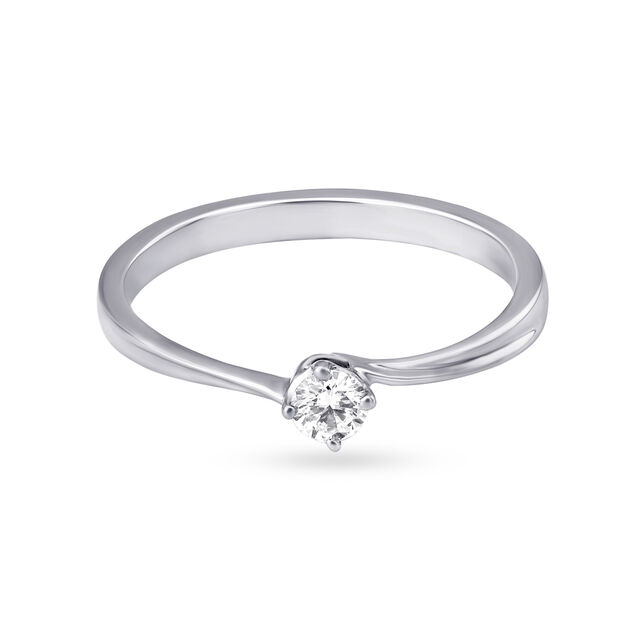Classic 950 Pure Platinum And Diamond Finger Ring,,hi-res