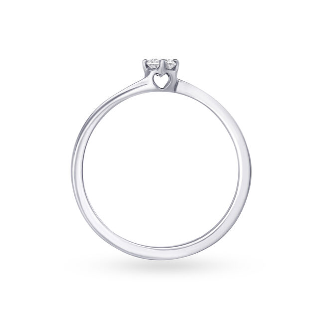 Classic 950 Pure Platinum And Diamond Finger Ring,,hi-res