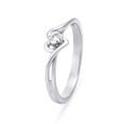 Romantic 950 Platinum And Diamond Heart Ring,,hi-res 