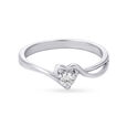 Romantic 950 Platinum And Diamond Heart Ring,,hi-res 2