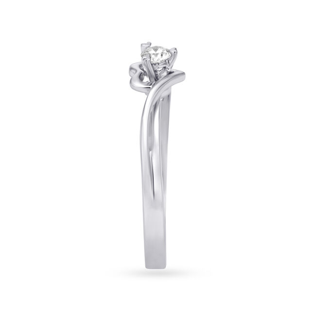 Romantic 950 Platinum And Diamond Heart Ring,,hi-res 3