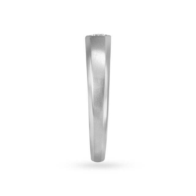 Timeless 950 Platinum Band With Diamond Stud Ring,,hi-res