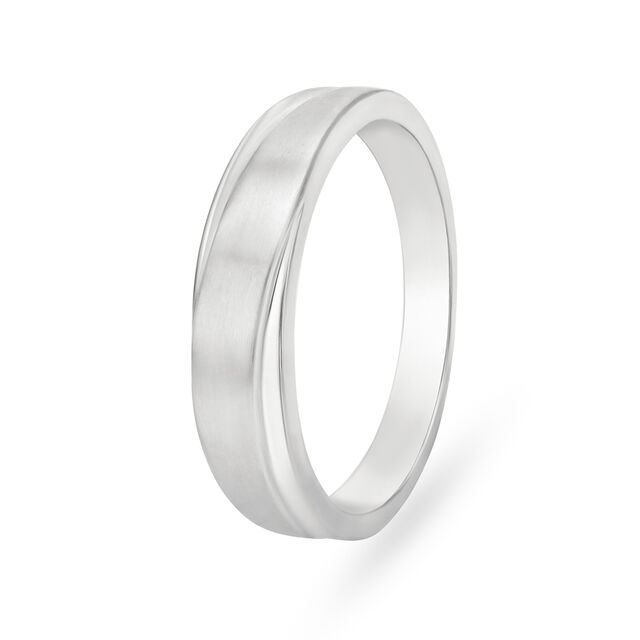 Classy Wrap Platinum Ring for Men,,hi-res