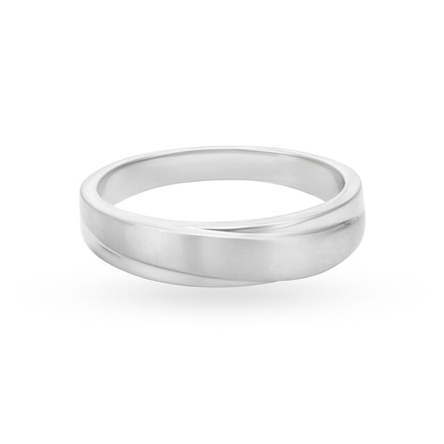 Classy Wrap Platinum Ring for Men,,hi-res