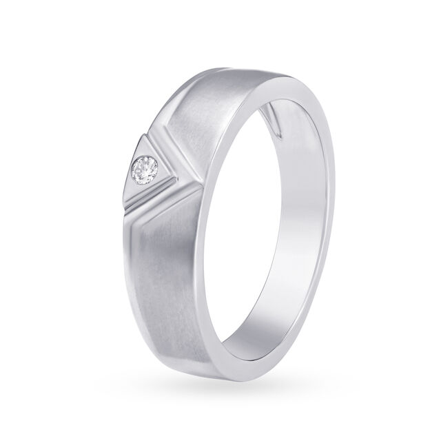 Trendy 950 Platinum Geometric Band Ring,,hi-res