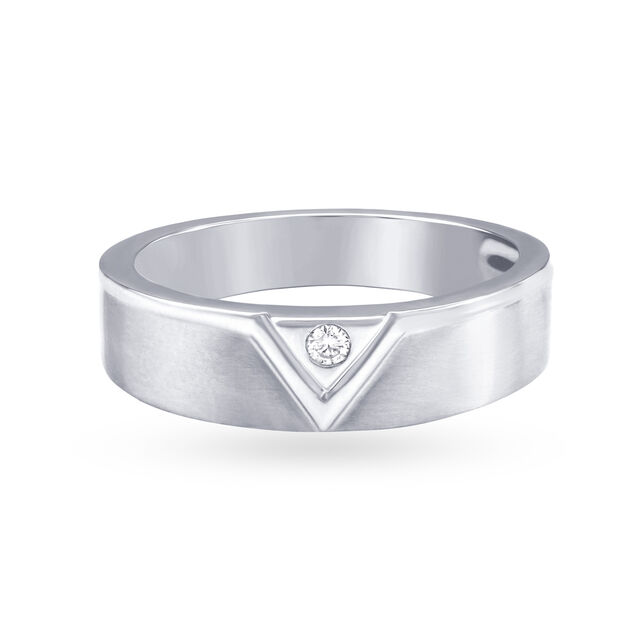 Trendy 950 Platinum Geometric Band Ring,,hi-res