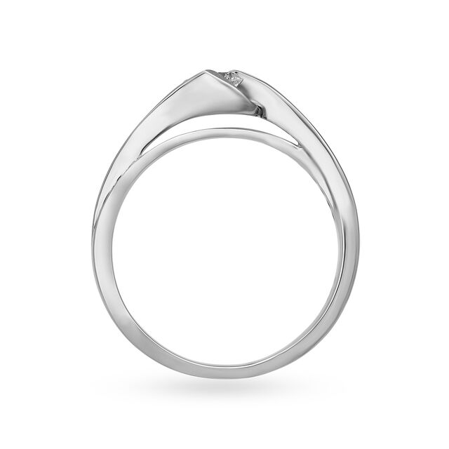 Swirling 950 Pure Platinum And Diamond Finger Ring,,hi-res