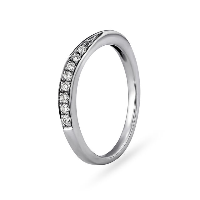 Gleaming Platinum Finger Ring,,hi-res