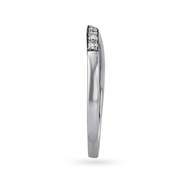 Gleaming Platinum Finger Ring,,hi-res