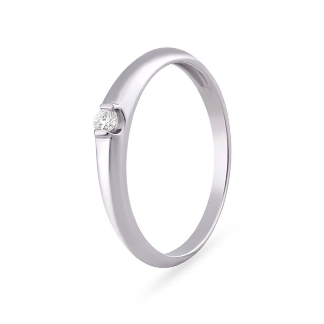 Subtle Platinum Diamond Ring,,hi-res 
