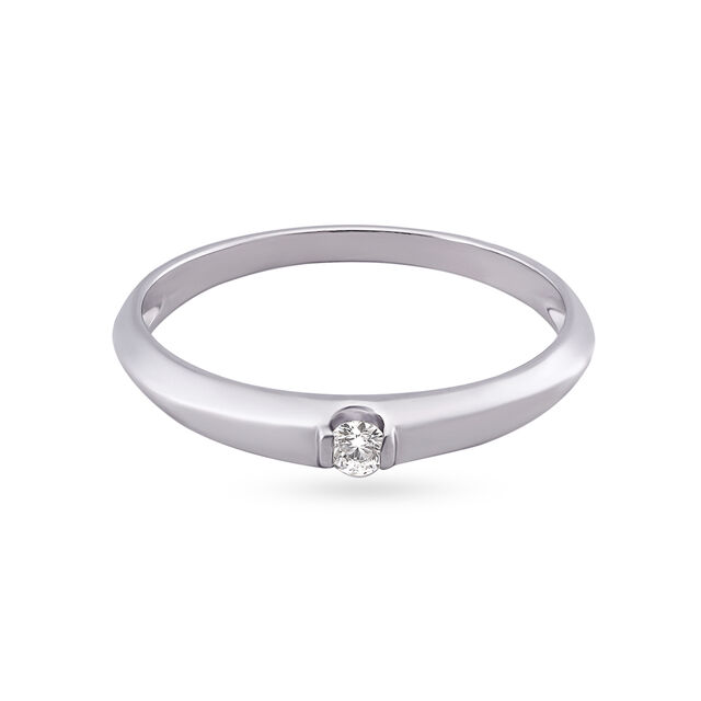 Subtle Platinum Diamond Ring,,hi-res 2