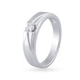 Classic 950 Karat White Gold And Diamond Finger Ring,,hi-res 