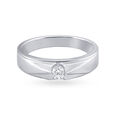 Classic 950 Karat White Gold And Diamond Finger Ring,,hi-res 2
