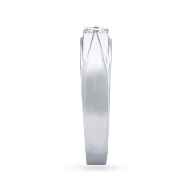 Classic 950 Karat White Gold And Diamond Finger Ring,,hi-res 3