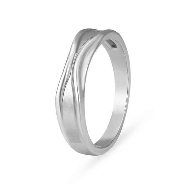 Marvellous Fold Pattern Platinum Ring,,hi-res
