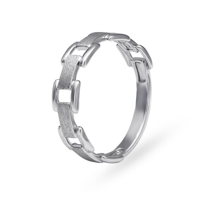 Stunning Interlinked Platinum Ring for Men,,hi-res