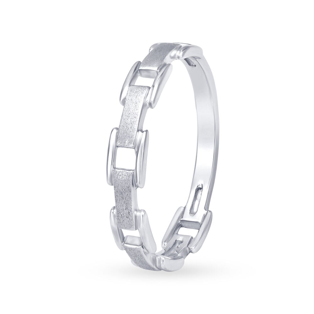 Buy Interlinking Platinum Finger Ring for Men at Best Price | Tanishq US