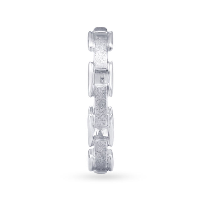 Interlinking Platinum Finger Ring for Men,,hi-res