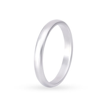Serene Sleek Platinum Finger Ring