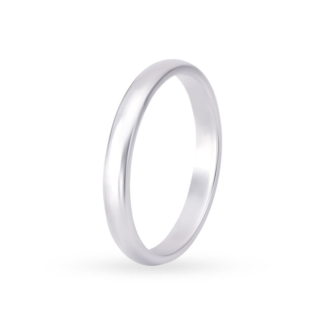 Serene Sleek Platinum Finger Ring,,hi-res