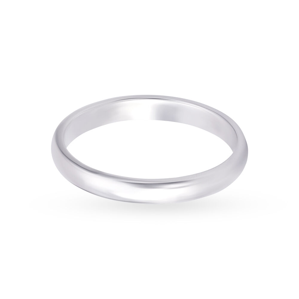 Buy Serene Sleek Platinum Finger Ring at Best Price | Tanishq US