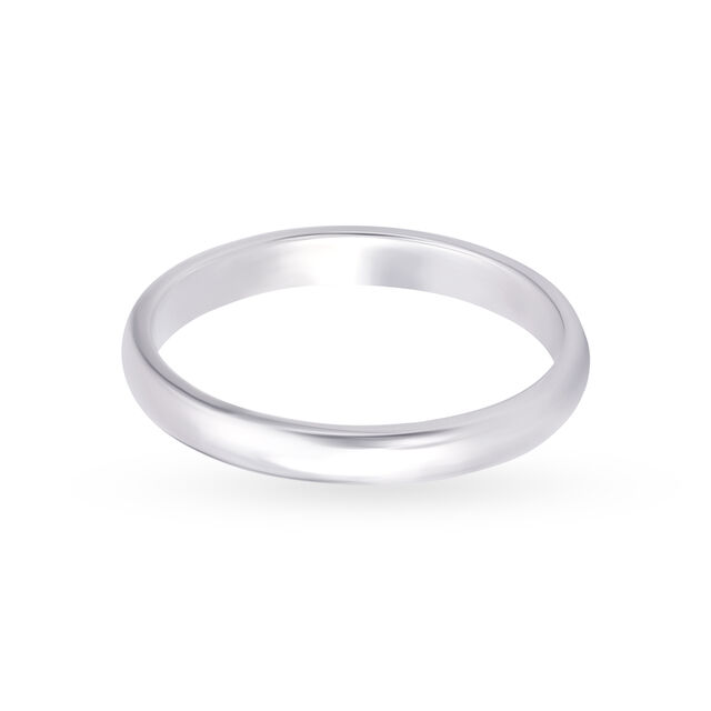 Serene Sleek Platinum Finger Ring,,hi-res