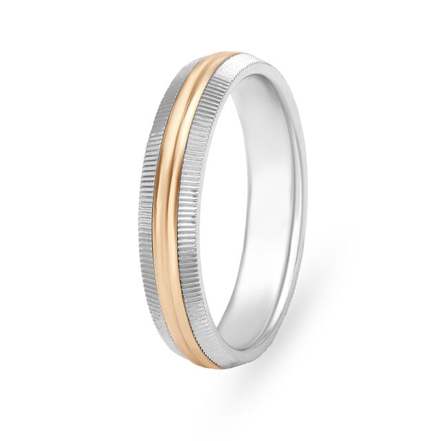 Buy Sleek Platinum and Rose Gold Ring at Best Price Tanishq UAE
