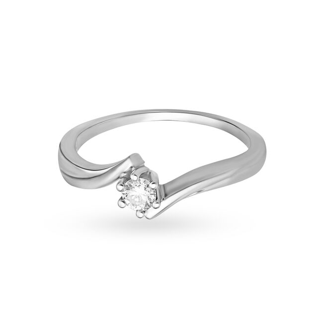 Endless Love Platinum Solitaire Finger Ring 2