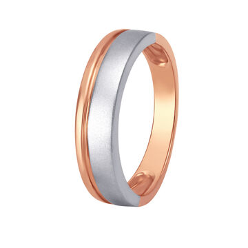 Striking Tiered Platinum and Rose Gold Ring for Men