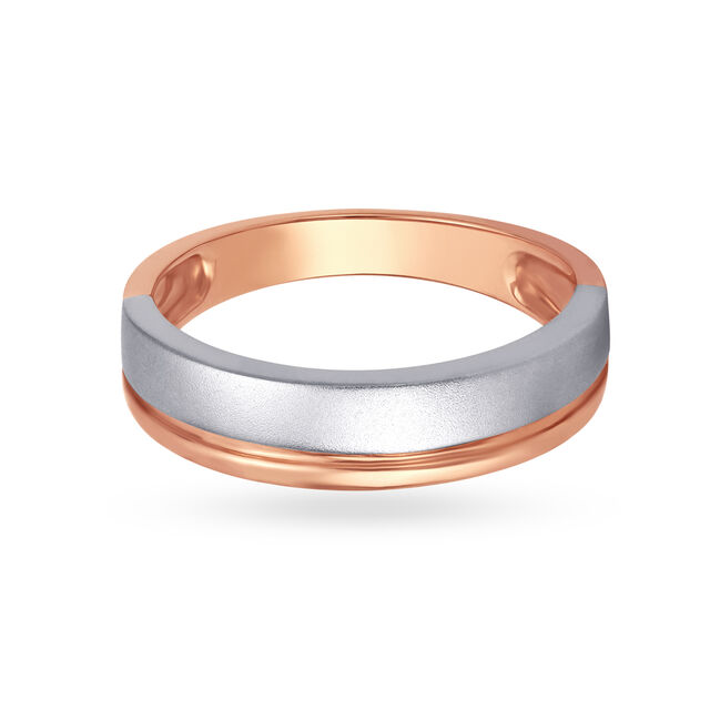 Striking Tiered Platinum and Rose Gold Ring for Men,,hi-res 2