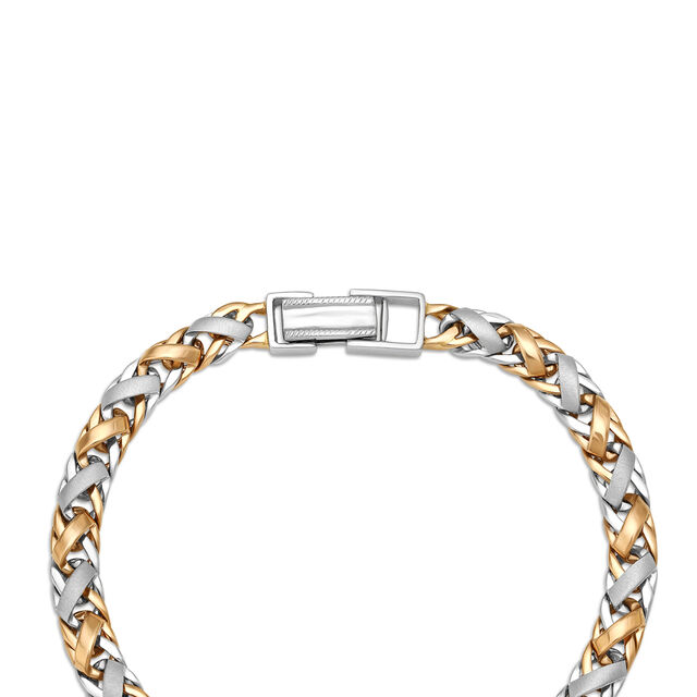 Stylish Platinum and Rose Gold Bracelet for Men,,hi-res 2