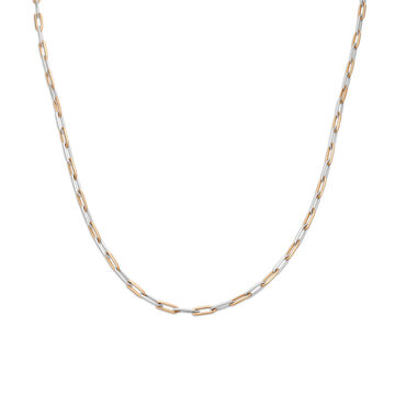 Sophisticated Platinum and Rose Gold Chain